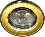 Потолочный точечный светильник для кухни 301T MR-16 плоско-поворотный золото-хром